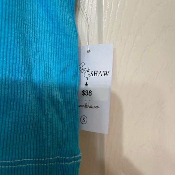 Sakron & Shaw Size Small tie dye top turquoise- NWT - Picture 2 of 3